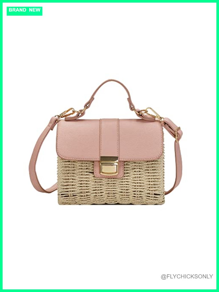 Straw Crossbody Bag Woven Rattan Handbag Summer Beach Envelope Purse Shoulder